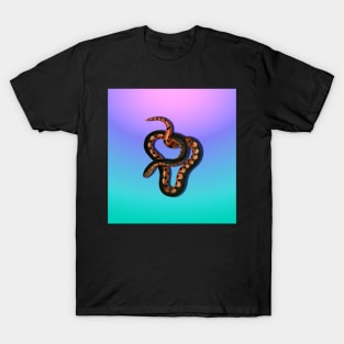 Bluest gradient colorful illustration of a snake T-Shirt